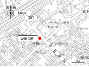 静岡駅南口位置図