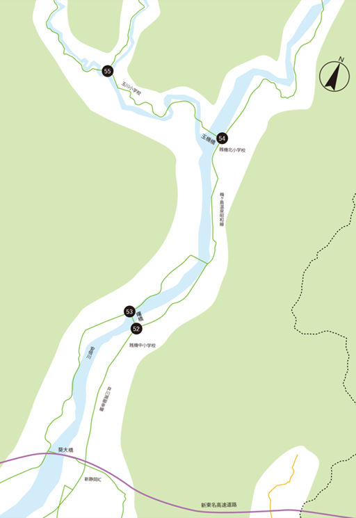 交通量調査全地点図（葵区山間部）