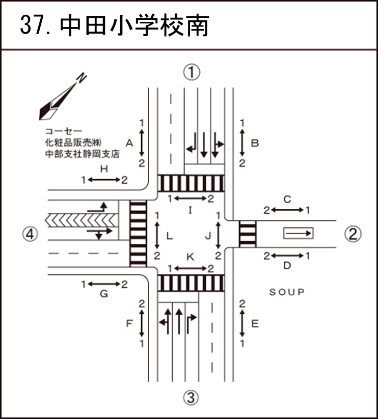 中田小学校南