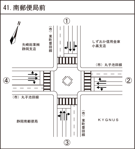 南郵便局前