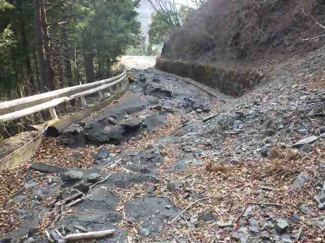 林道豊岡梅ヶ島線欠損箇所