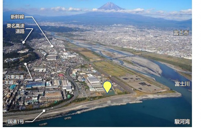 計画地は富士山の眺望が抜群な富士川右岸、静岡の東の玄関口です