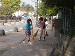 道路清掃実施状況の写真