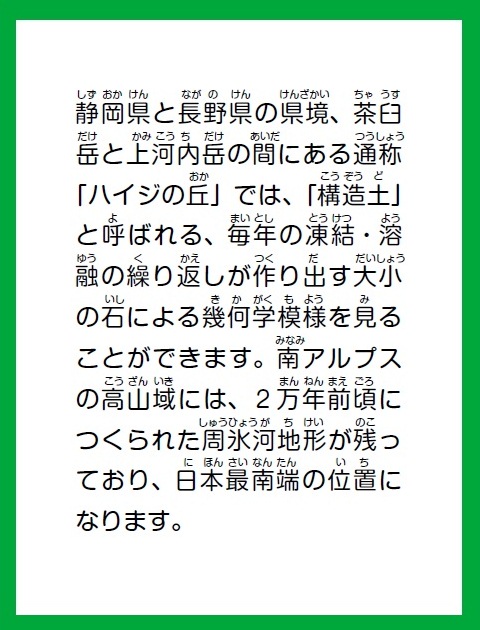 南アルプスかるた「は」解説