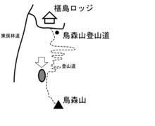 1　ウラジロモミ・コメツガ・ミズナラの場所