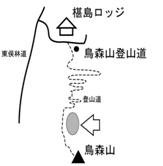2.亜高山帯のコメツガ・モミ林の場所