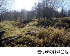 伝村峠の線状凹地の写真