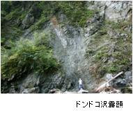 ドンドコ沢露頭の写真