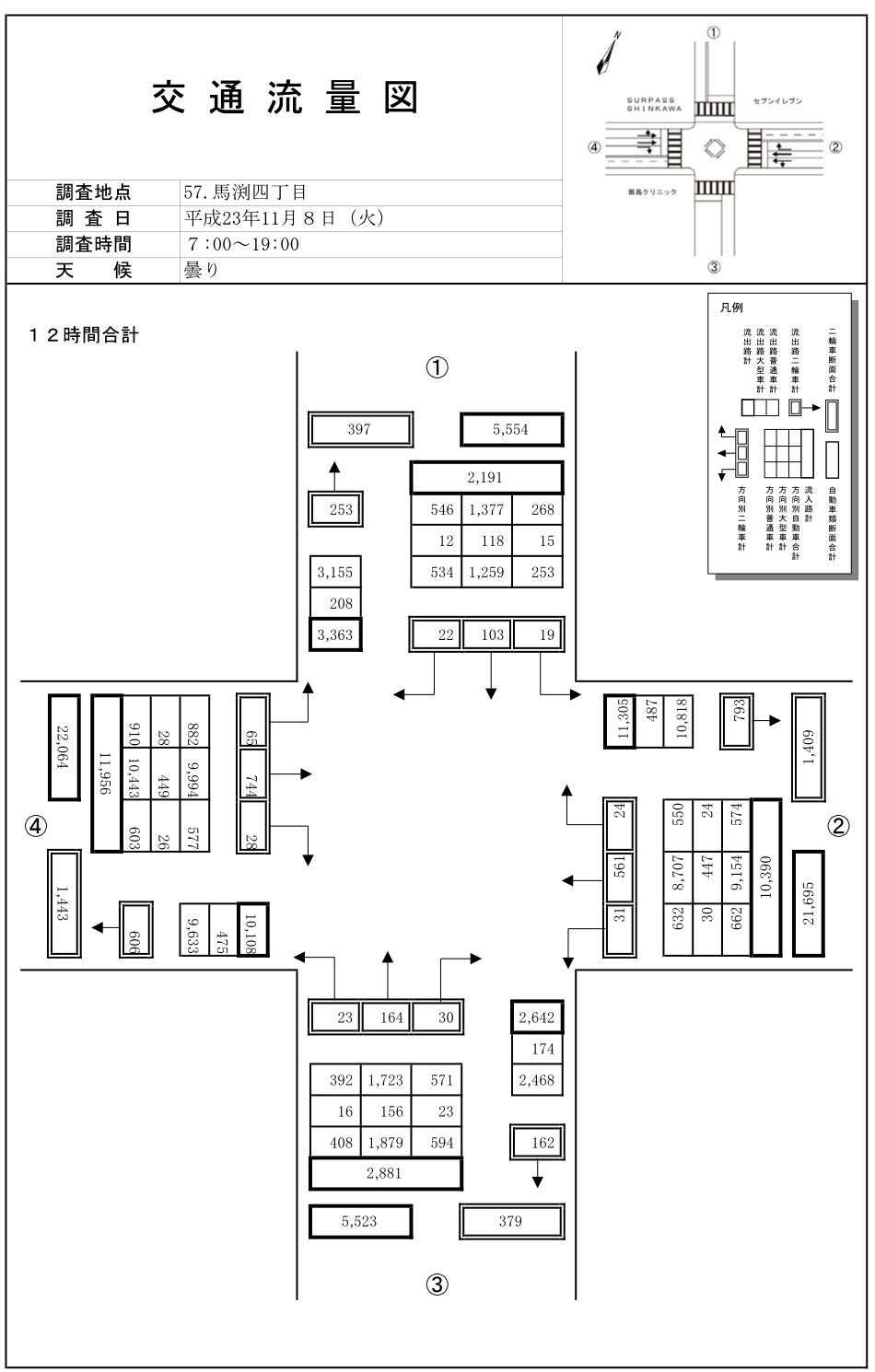 馬渕四丁目_平成23年度(12h)