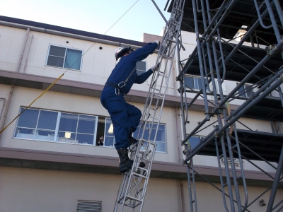 三点指示により登上