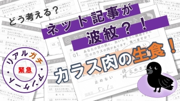 【たべしず動画】どう考える？ネット記事が波紋？！カラス肉の生食！