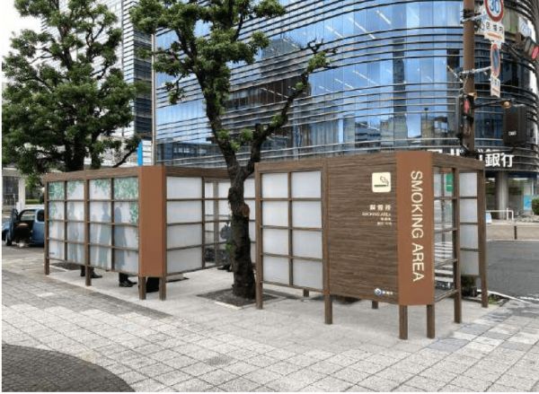 静岡駅南口広場喫煙所（全体）