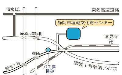 埋蔵文化財センター周辺地図