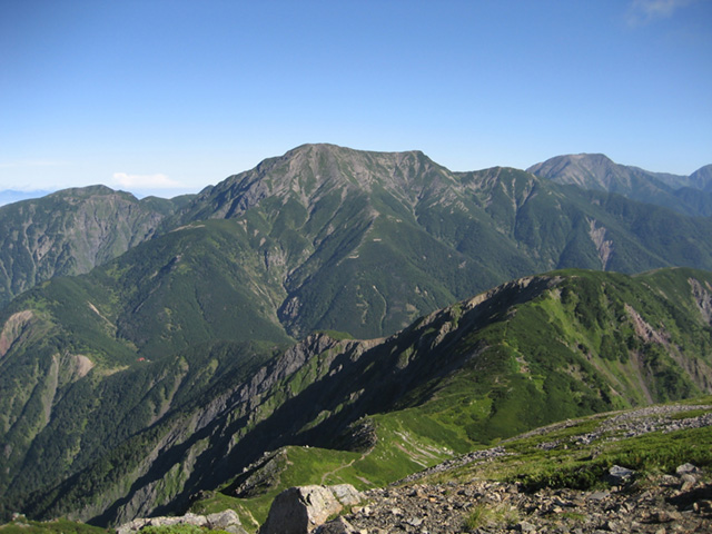 聖岳山頂からの景色