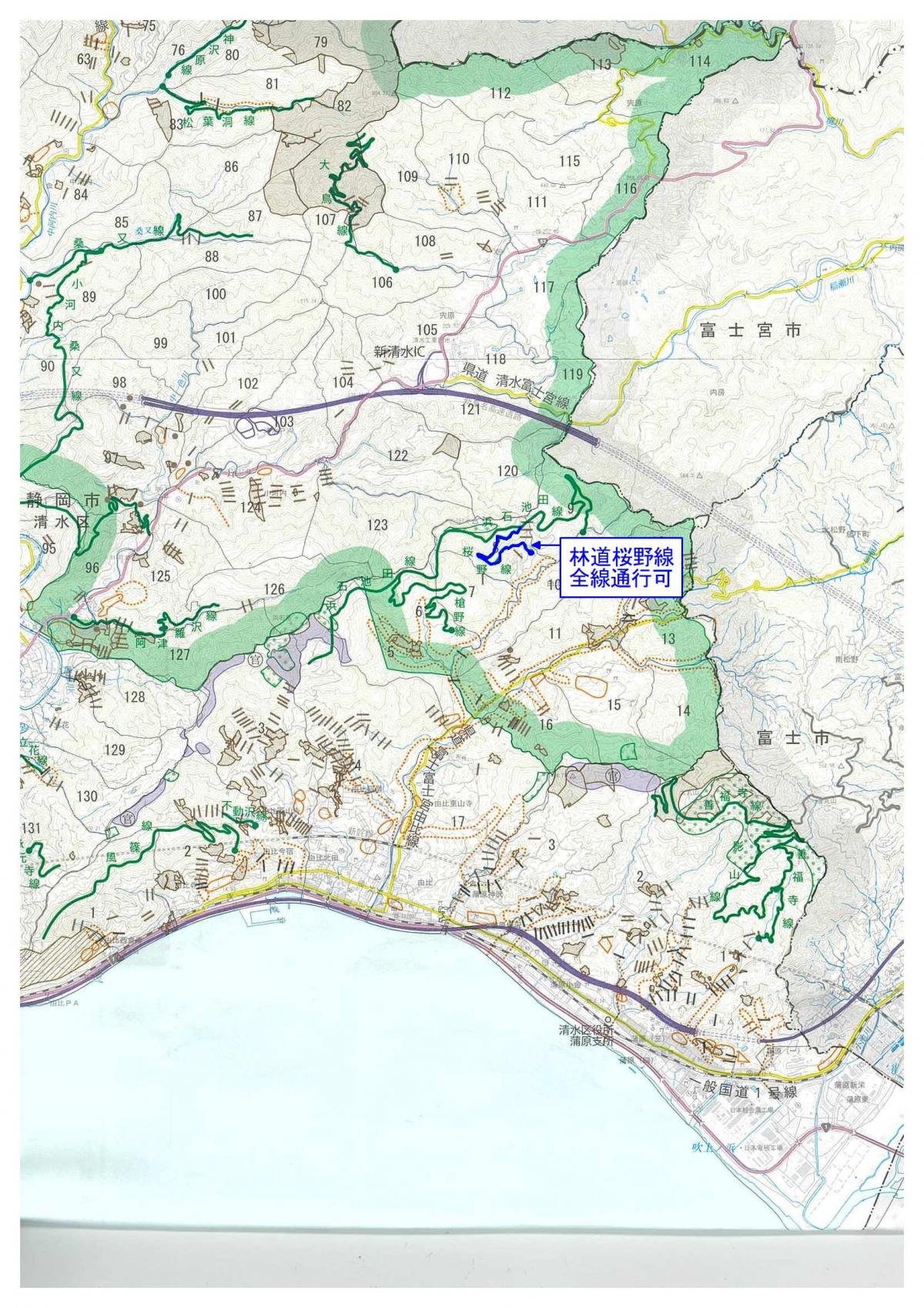林道桜野線地図