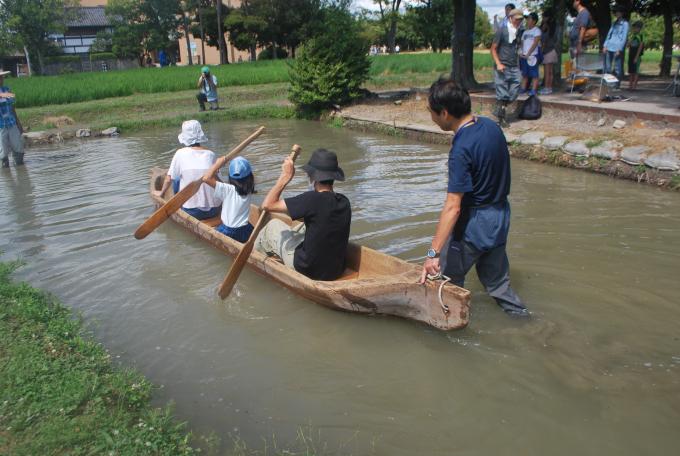 丸木舟体験