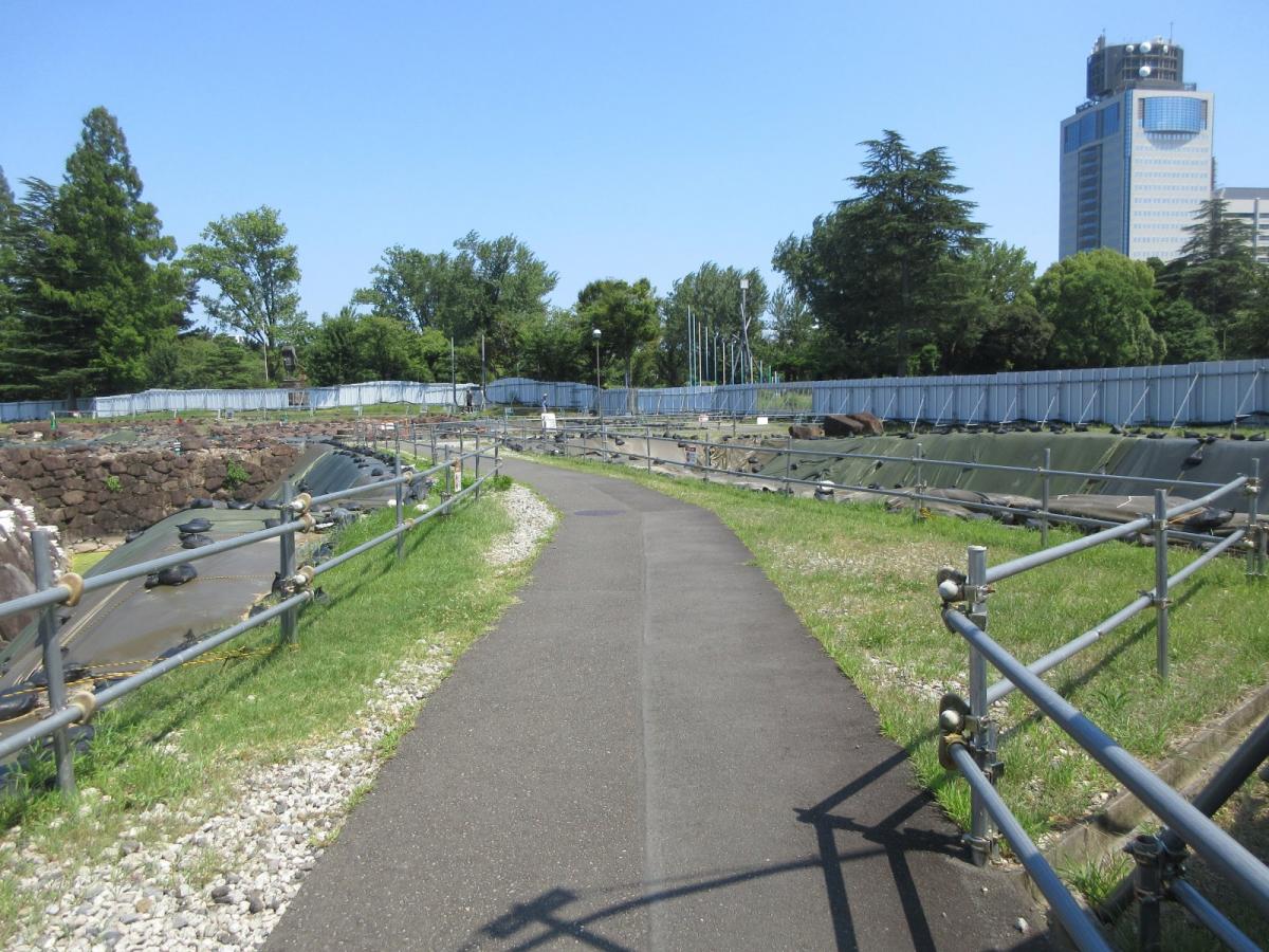 草刈後発掘調査現場