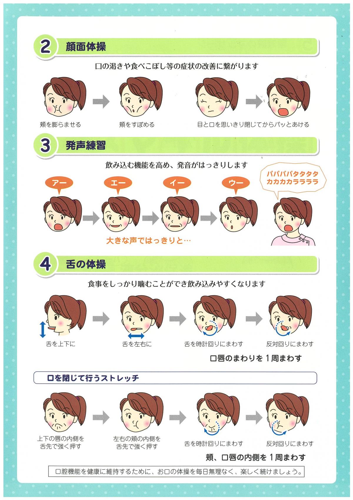 歯っぴー☆スマイル体操見開き右側