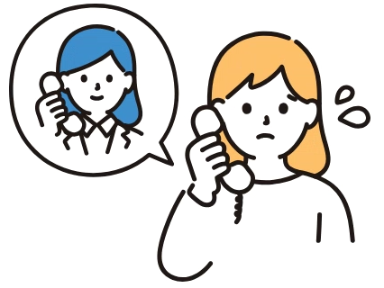 電話相談をする女性