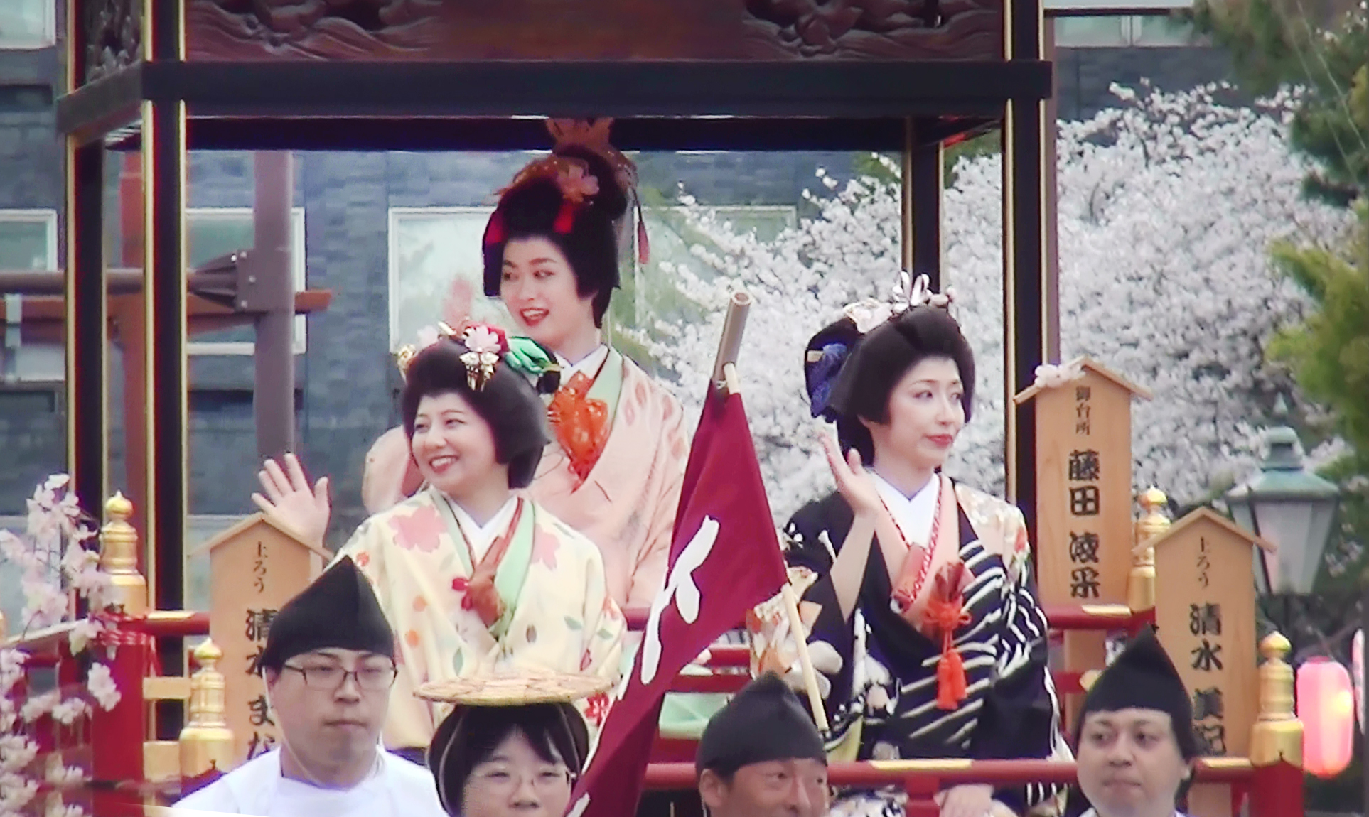 花見行列の御台所の様子
