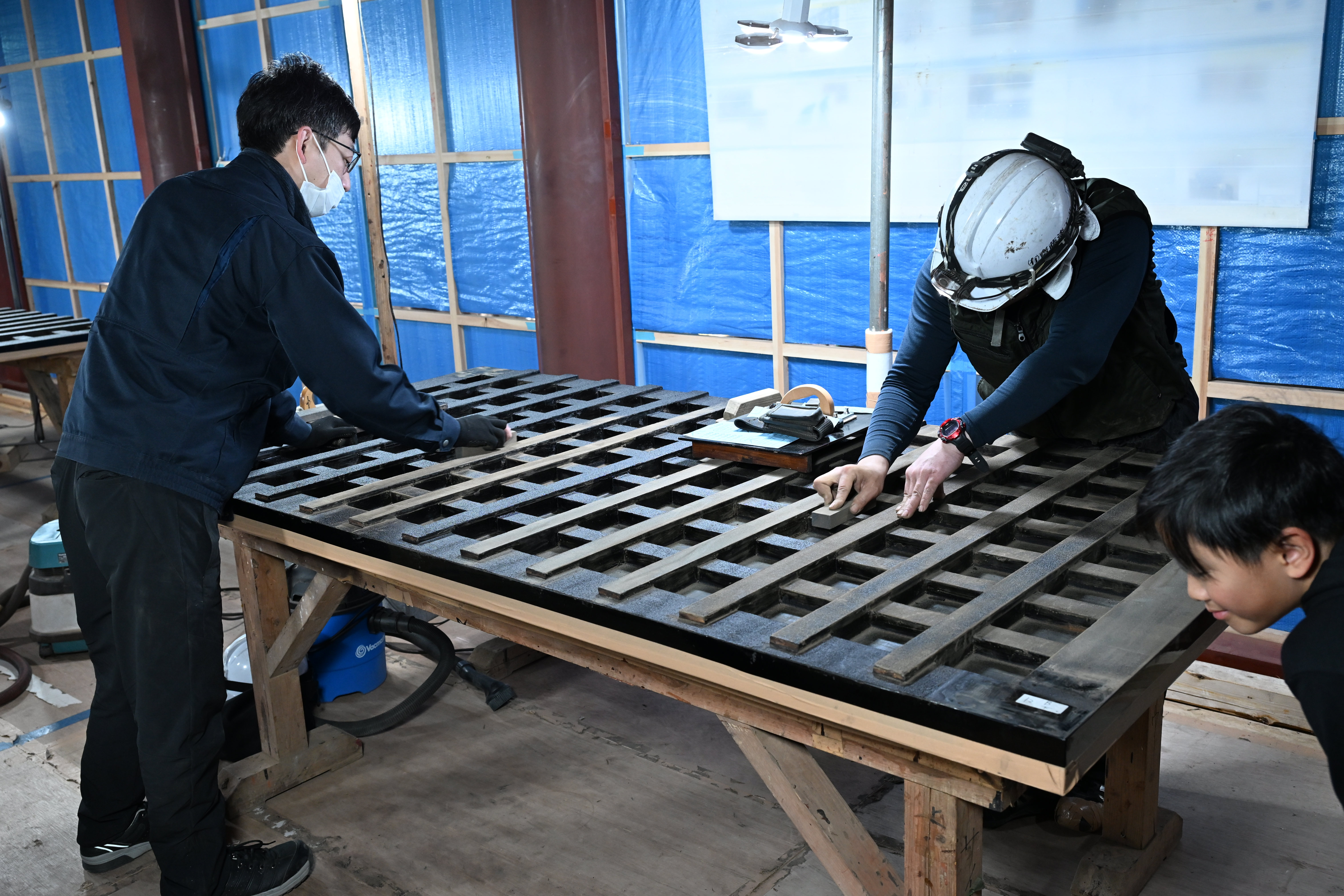浅間神社大拝殿と修理現場見学