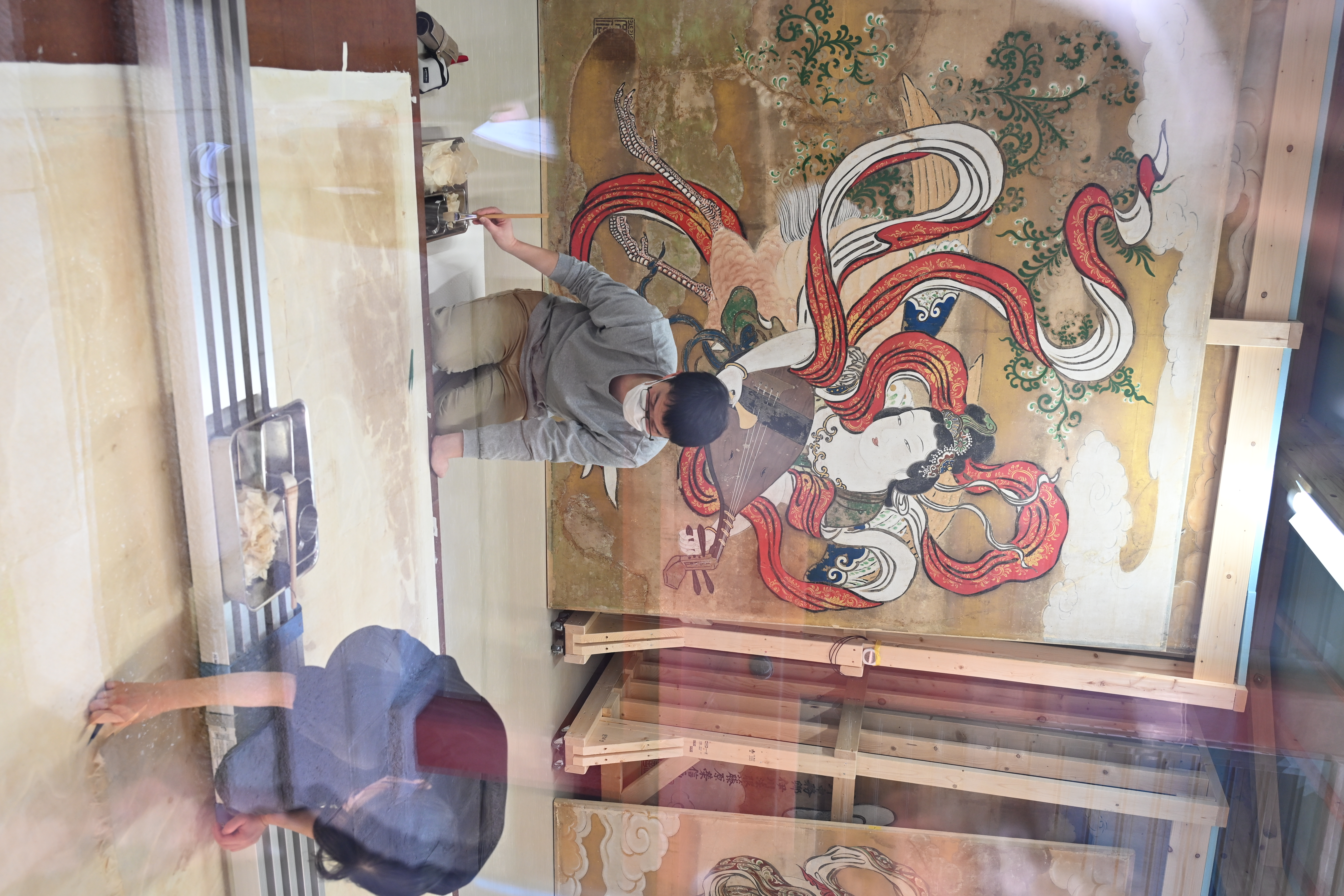 浅間神社大拝殿と修理現場見学