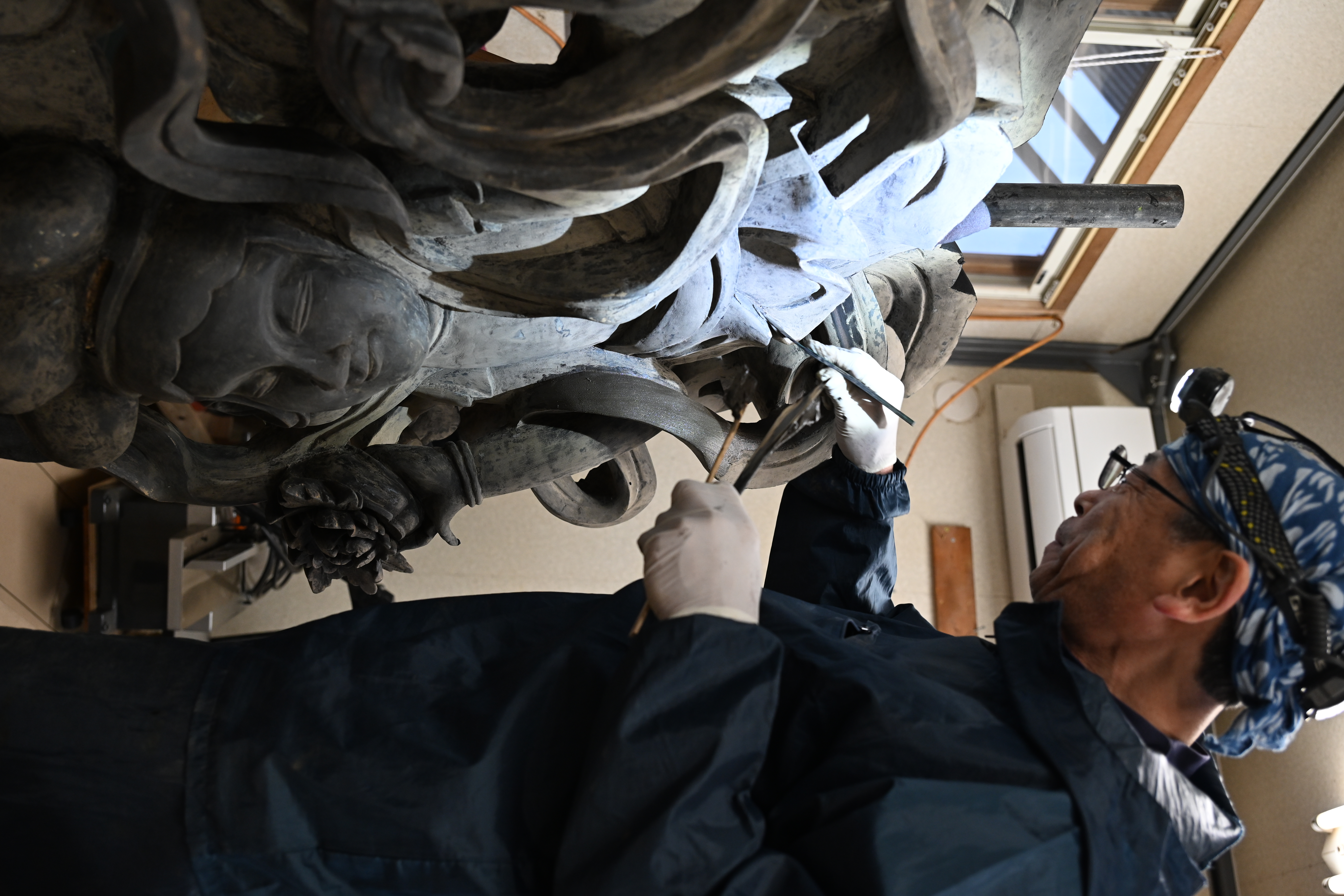 浅間神社大拝殿と修理現場見学