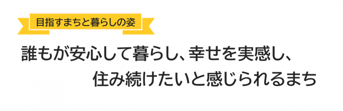 目指すまちと暮らしの姿