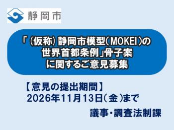 (仮称)静岡市模型の世界首都条例骨子案に関する意見募集