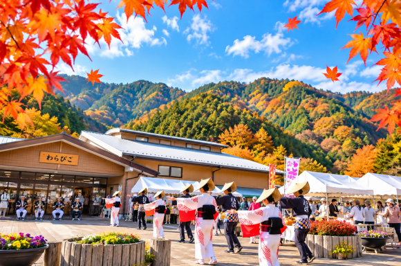 わらびこまつりの様子