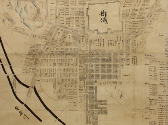 駿府城下町割絵図（静岡市蔵）