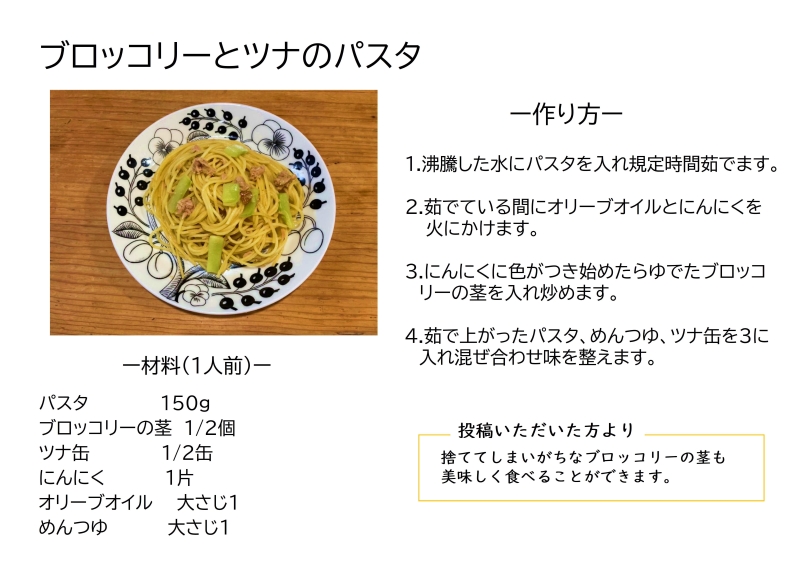 ブロッコリーとツナのパスタのレシピ